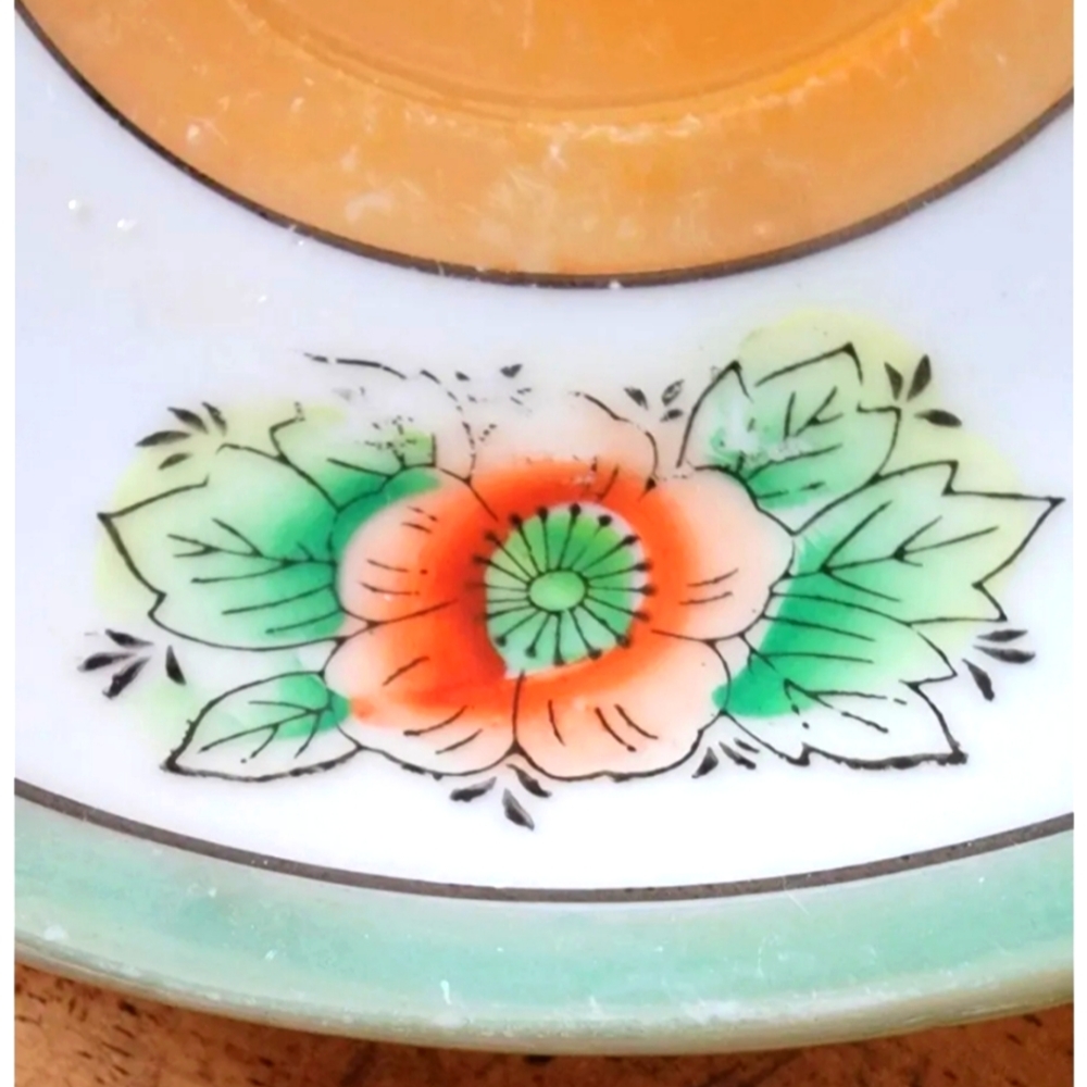 Vintage Handpainted Tankito Tea Saucer
